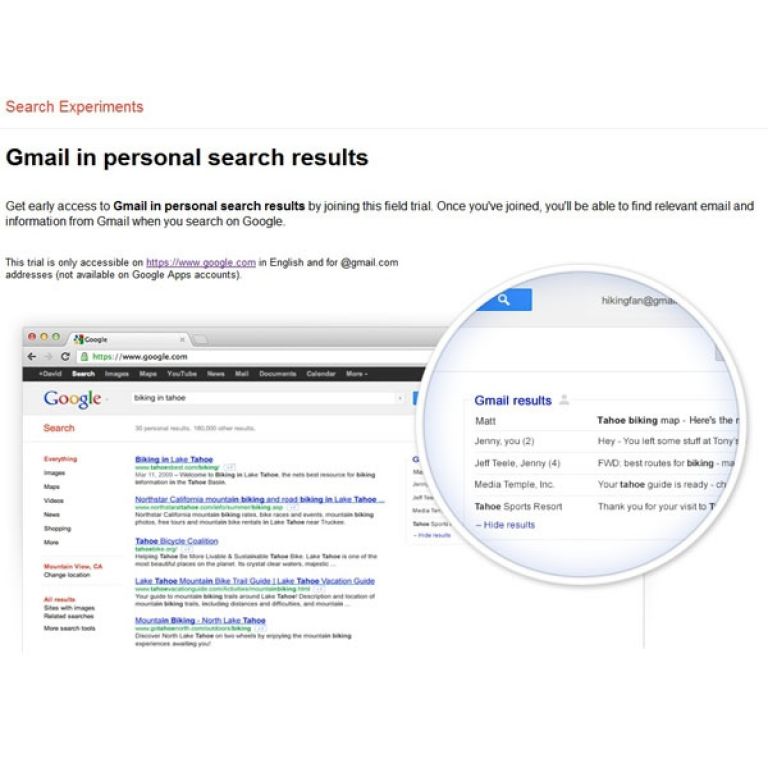 Google planea incorporar los mails a los resultados de sus bsquedas.