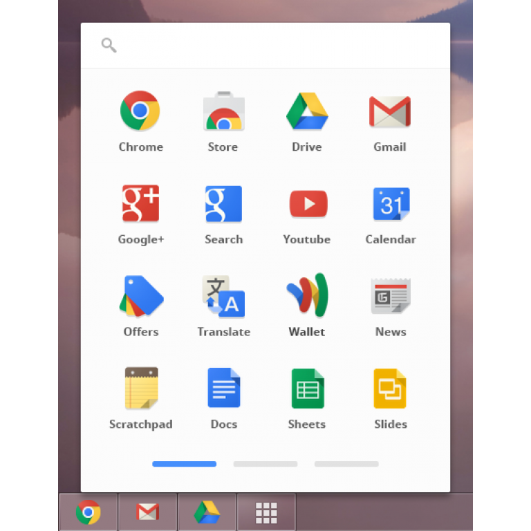 Llegar al navegador Chrome para Windows el lanzador de aplicaciones de Chrome OS