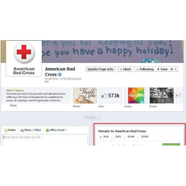 Un nuevo botn para hacer donaciones en Facebook