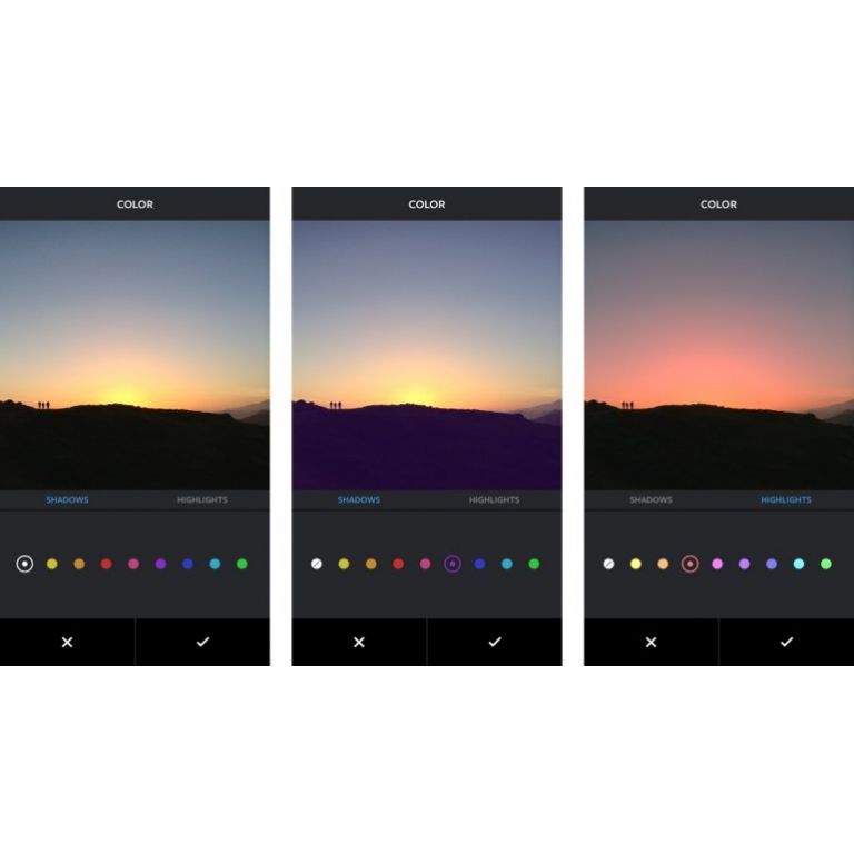 Para mejorar el color de las fotos Instagram sum herramientas 
