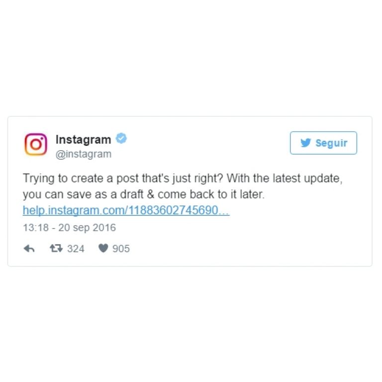Instagram por fin permite guardar publicaciones en borrador