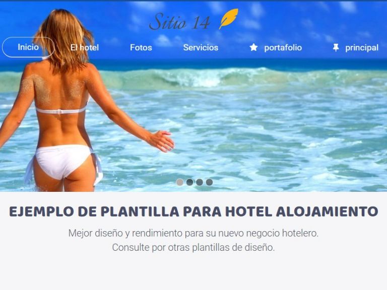 Pgina web ejemplo para disear sitio de hotel. - HOTEL 14 . Sitio web hotel alojamiento