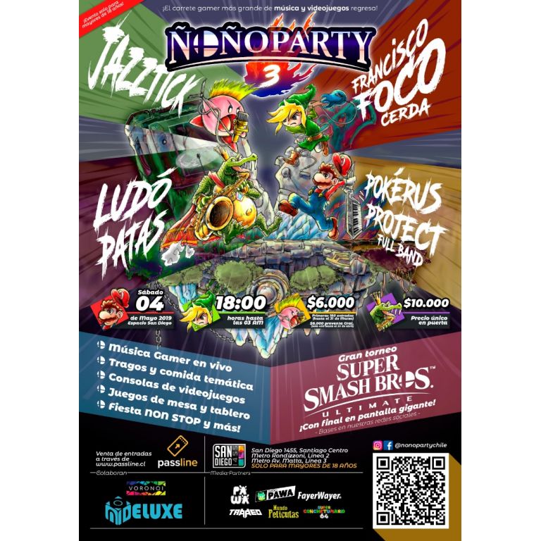 Se viene la Ñoño Party 3: La fiesta con temática gamer con música de videojuegos