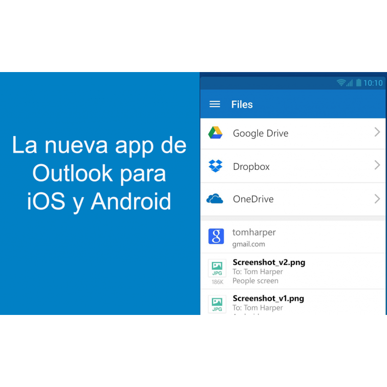 Nueva de versión de Outlook para Android e iOS